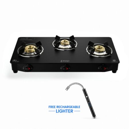 ZARP 3 Burner Glass Top Gas Stove